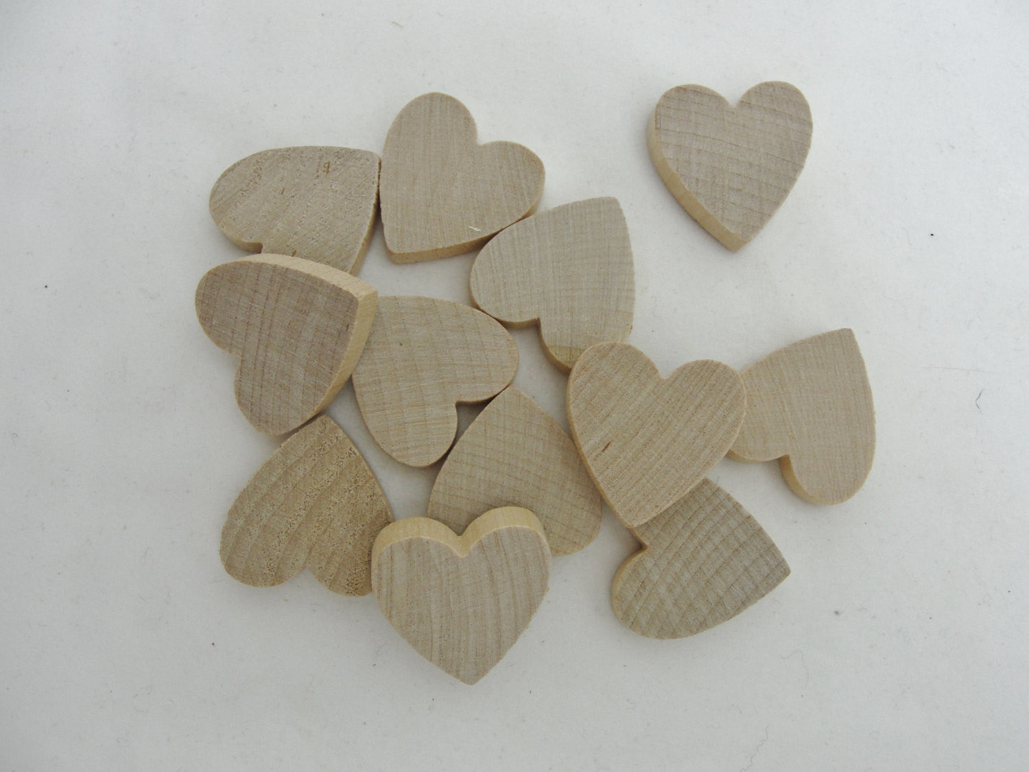 Small Wooden Hearts 1/2”, 3/8” Thick