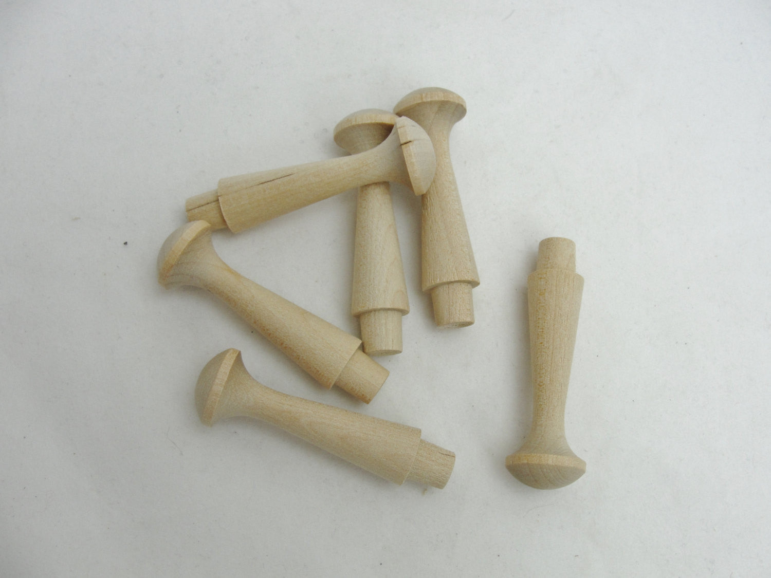 Medium shaker pegs 2 7/16 birch set of 6