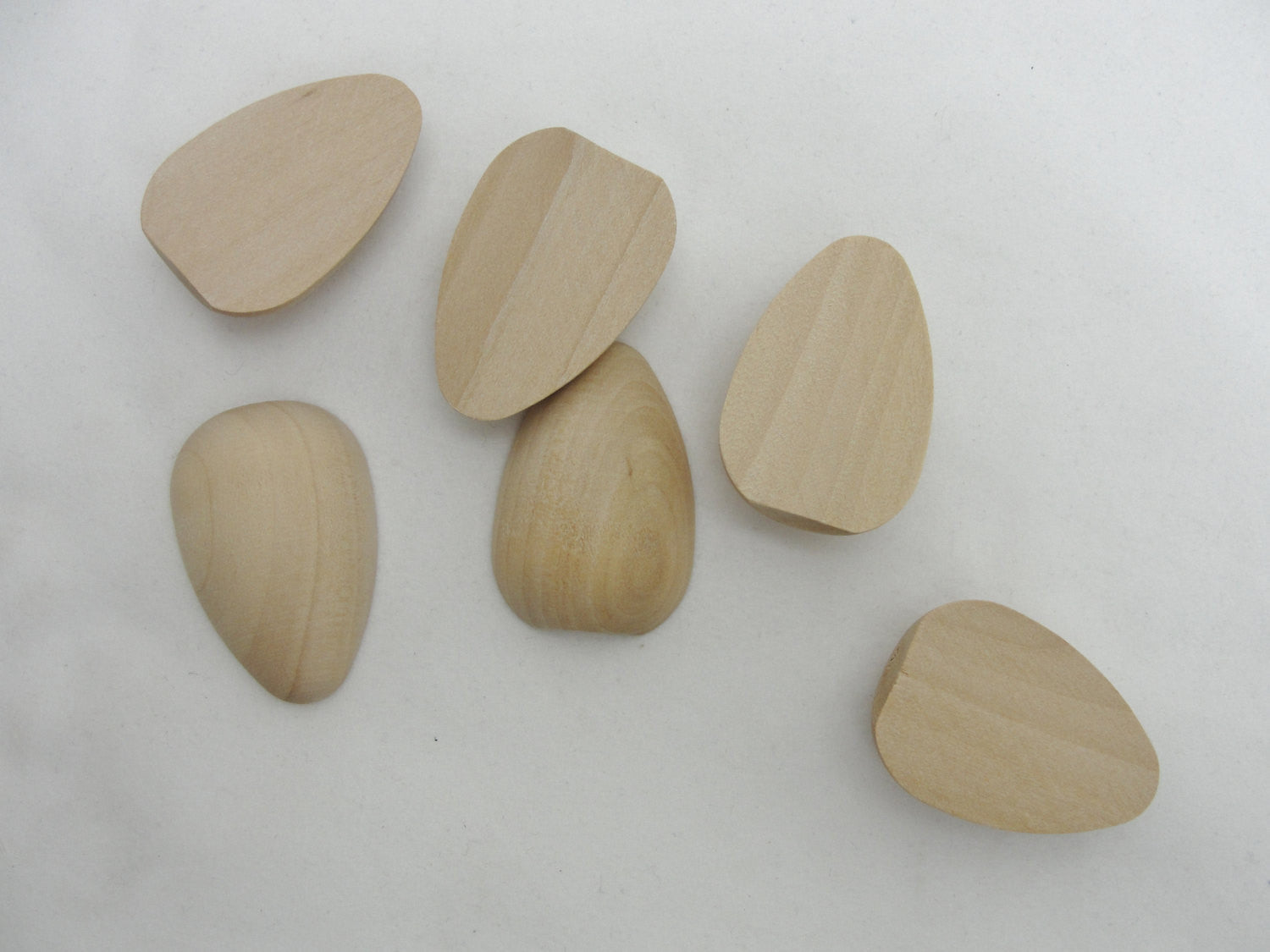 1-1/2 Split Wood Balls Set of 5 Unfinished Solid Wood Split Wooden