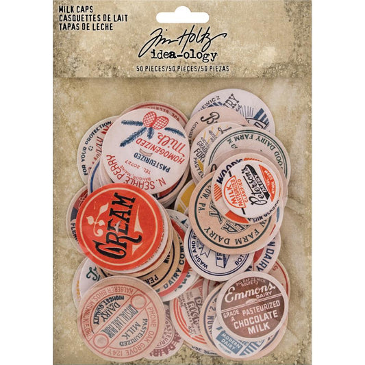 Tim Holtz milk cap ephemera set TH93684