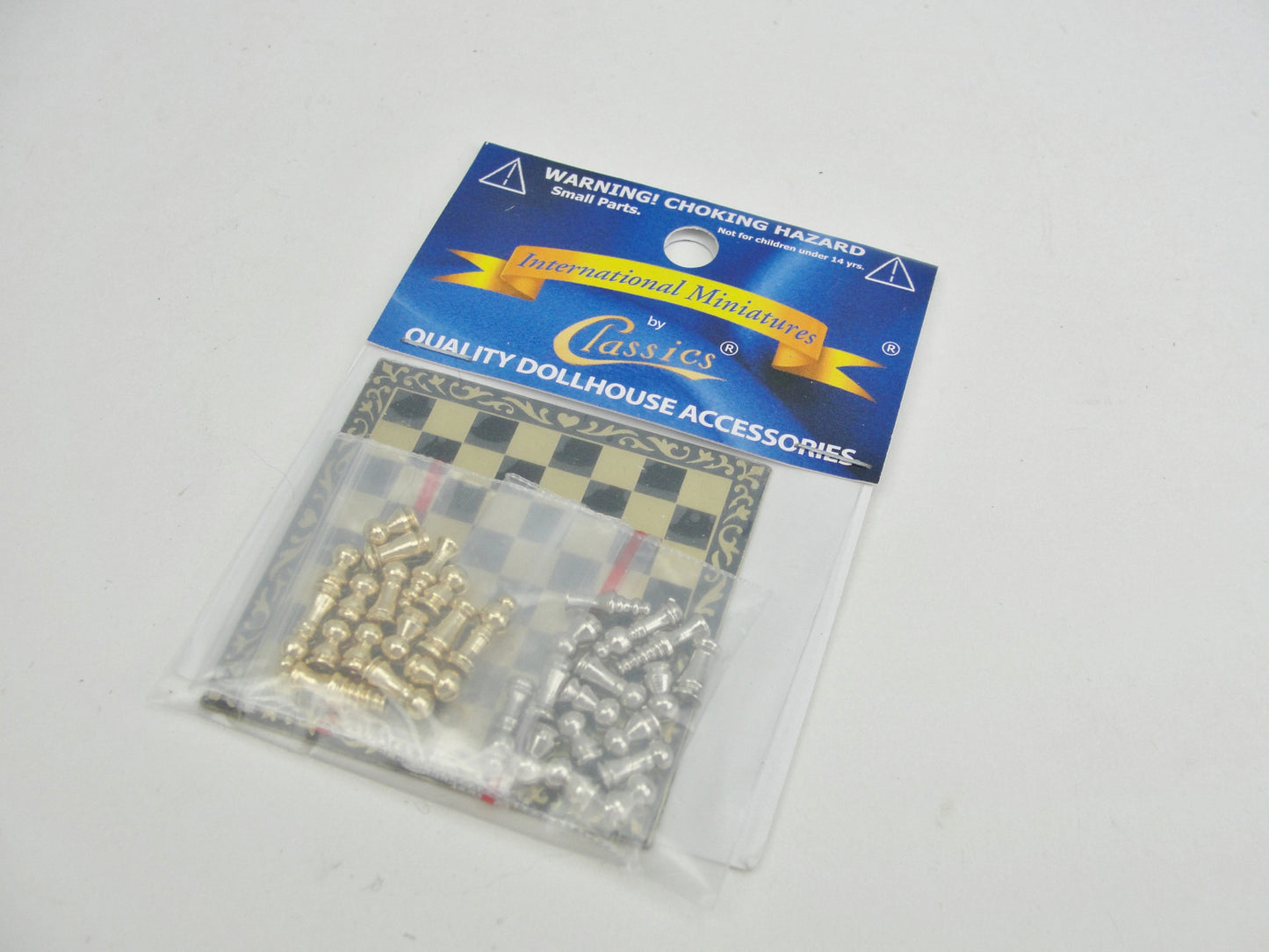 Dollhouse miniature chess set