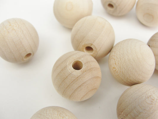 400pcs Wood Beads 16mm Natural Unfinished Round Wooden Loose Wood Craft Bead