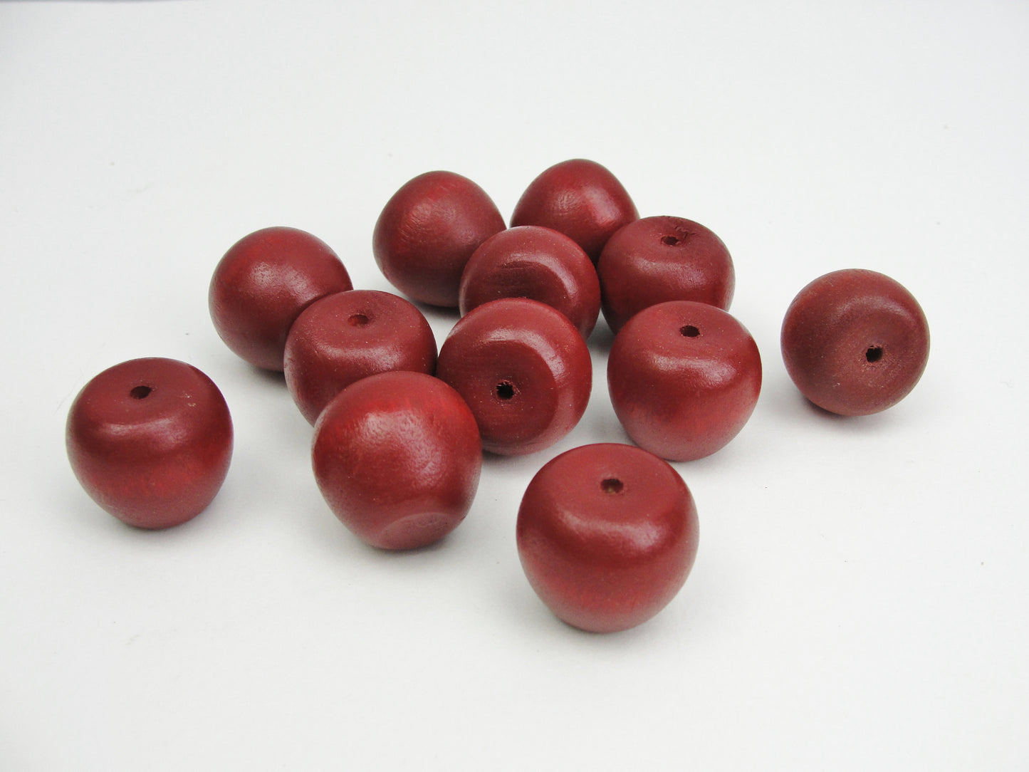 Wooden mini apples or cherries set of 12