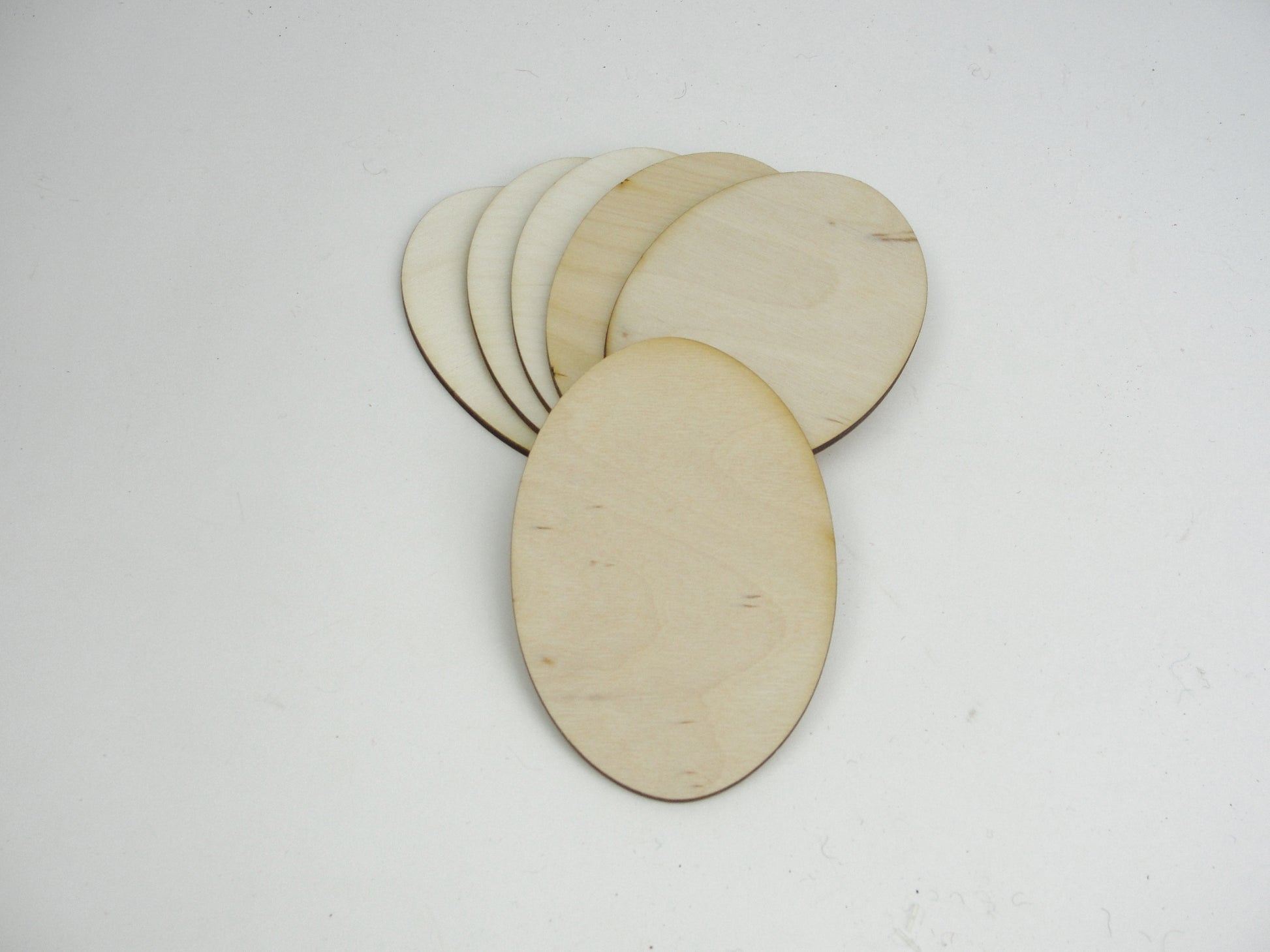 Unfinished Large Round Wood Circle Discs with hole 3 1/2 Set of 10