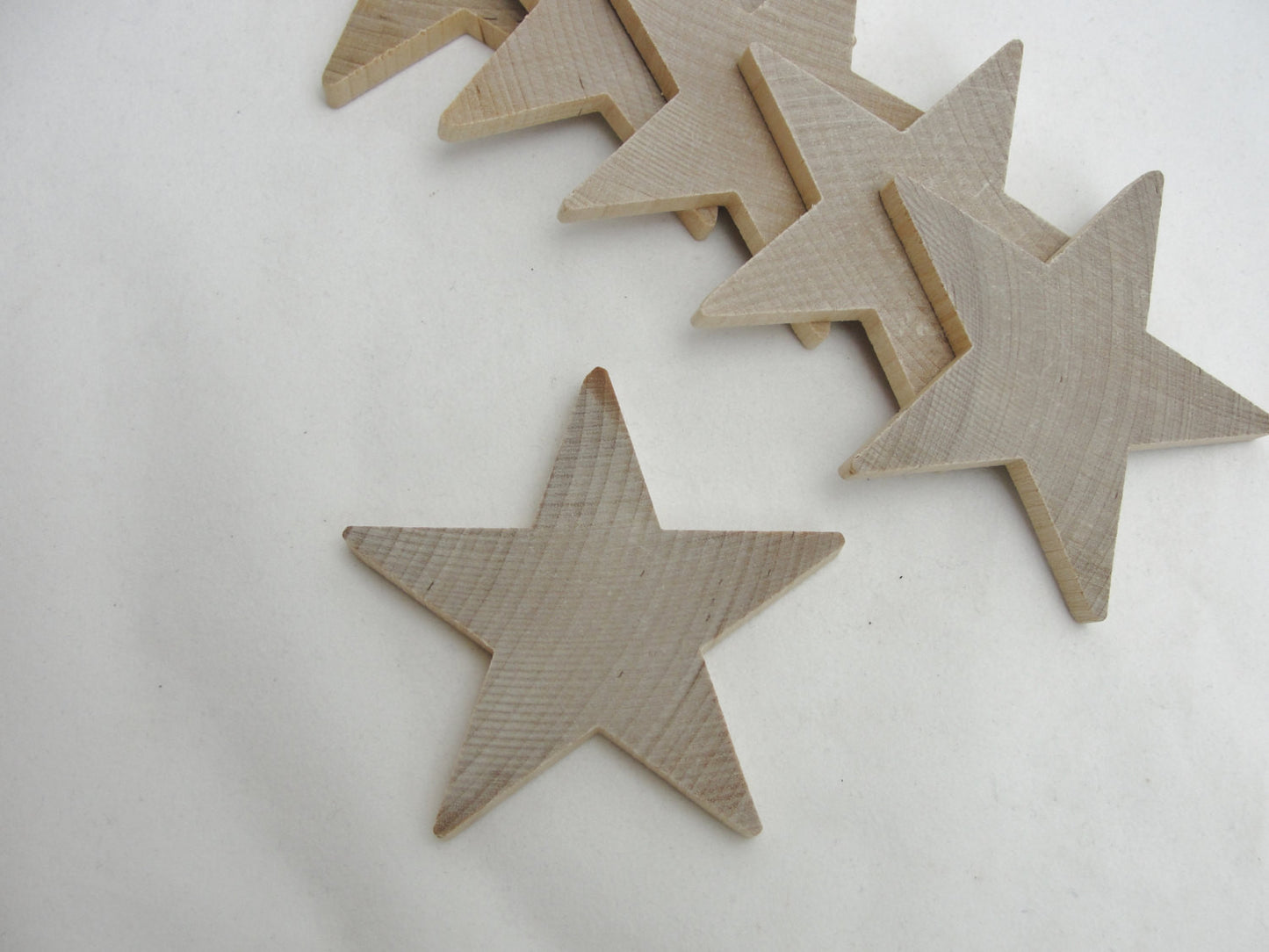 Traditional 3 inch (3) wooden stars set of 6 – Craft Supply House
