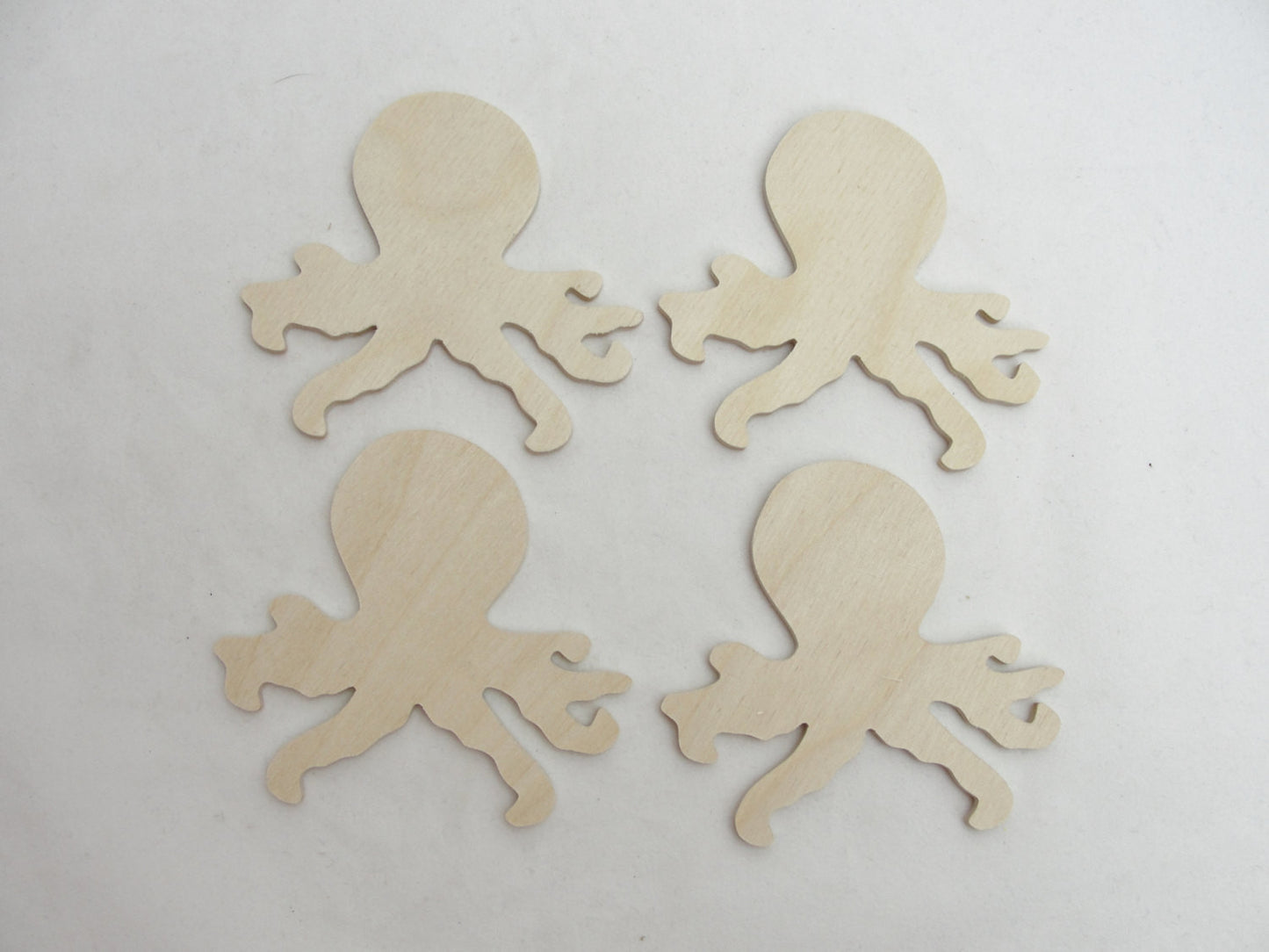 Octopus cutouts set of 4 - Wood parts - Craft Supply House