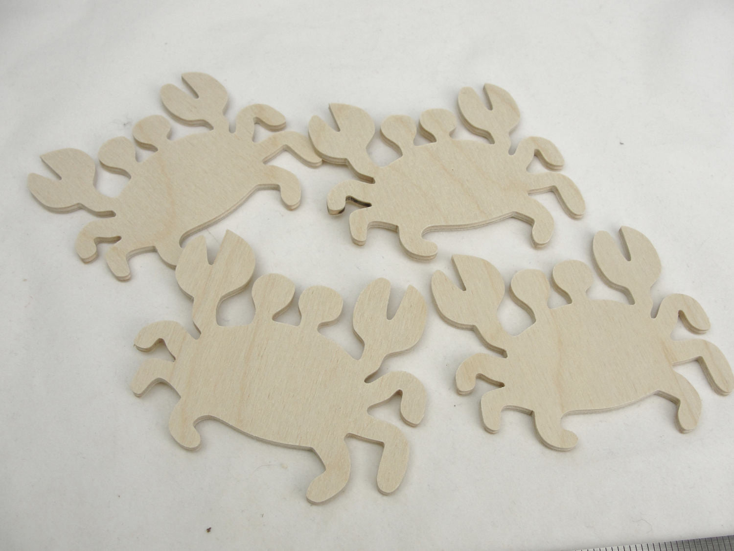 Crab cutouts set of 4 - Wood parts - Craft Supply House