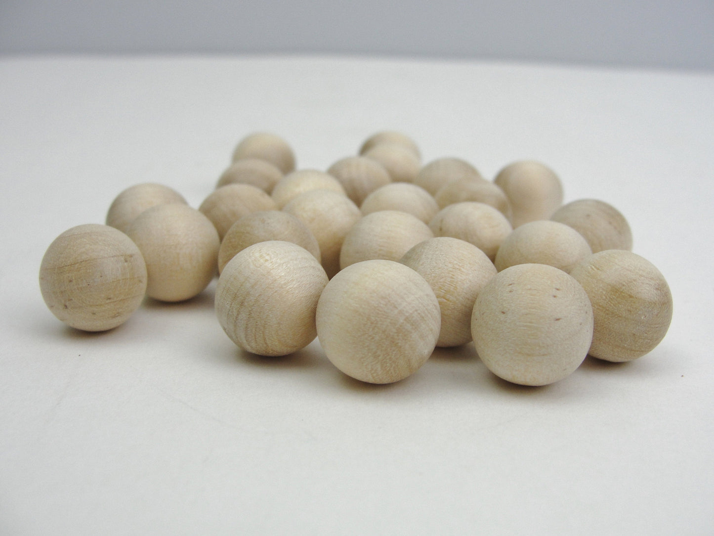 Wooden ball 1/2" solid wood set of 25