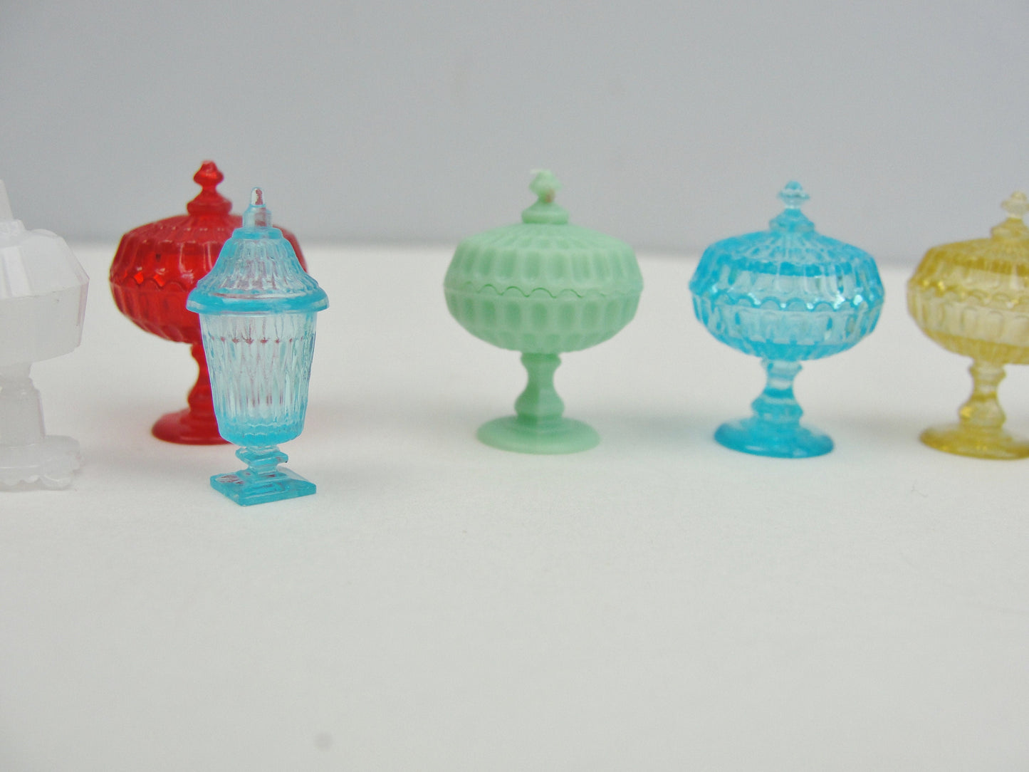 Dollhouse miniature candy dish set choose your color