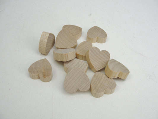 Small Wooden Hearts 1/2”, 3/8” Thick
