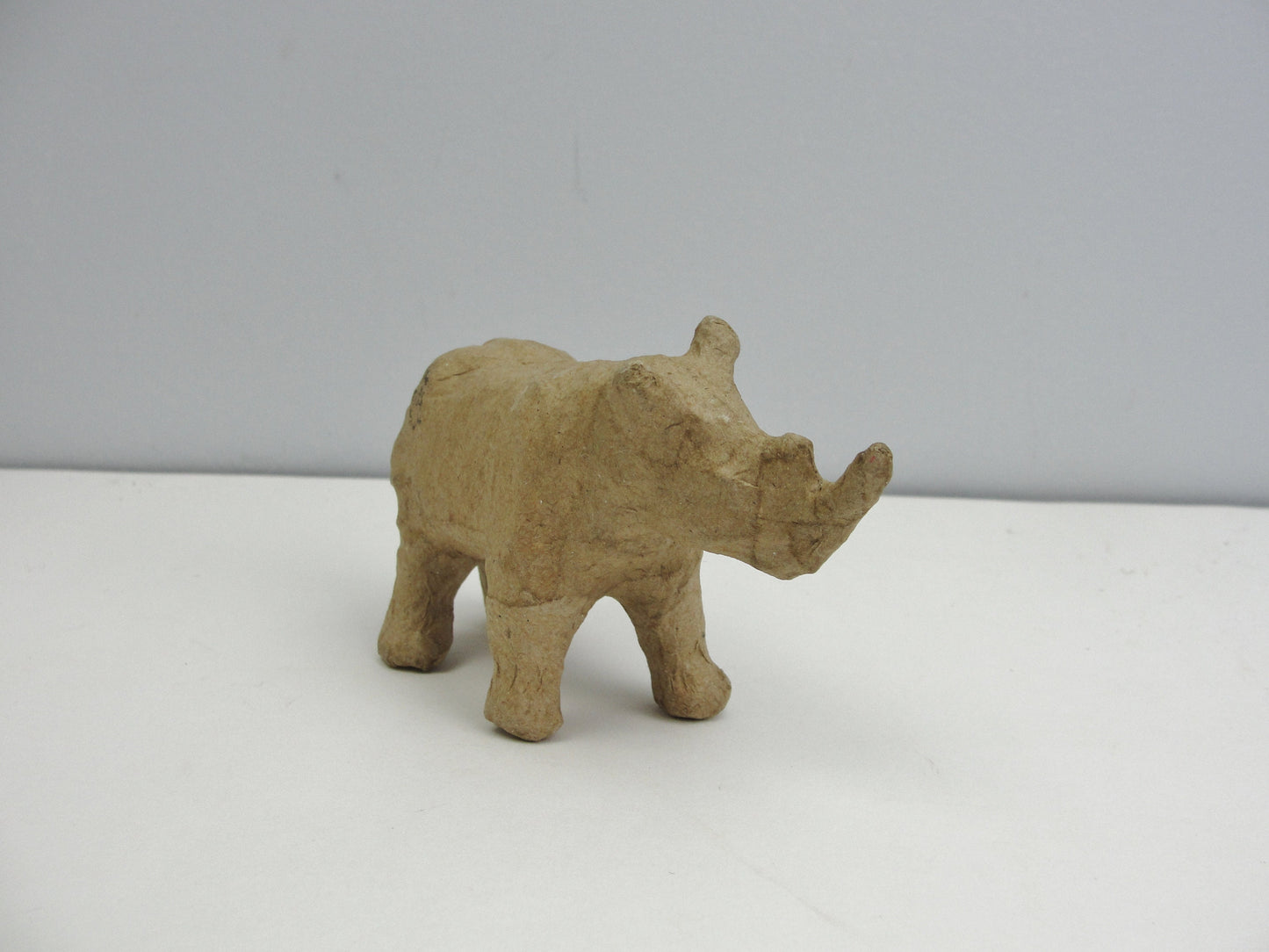 Small paper mache rhinoceros (rhino)