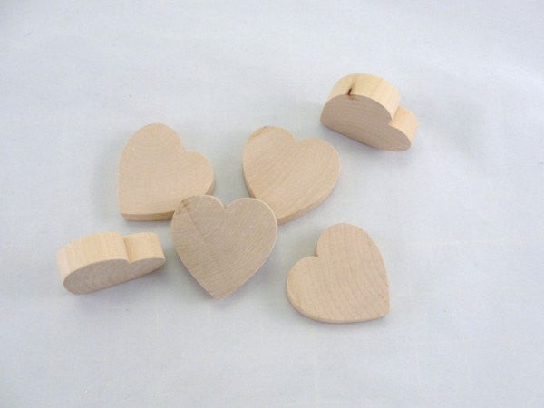 Chunky wooden hearts 2 inch (2) wide 1/2 thick – Craft Supply House