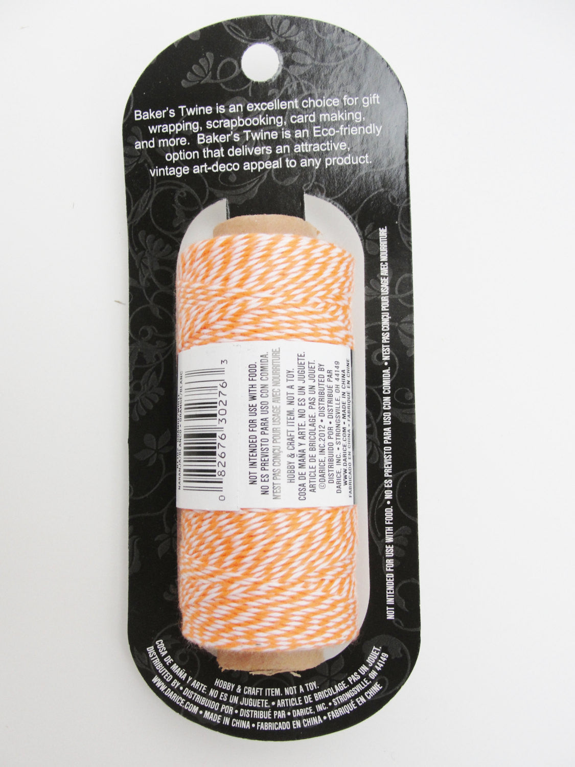 Orange and white baker's twine, 410 feet, 136 yards - General Crafts - Craft Supply House