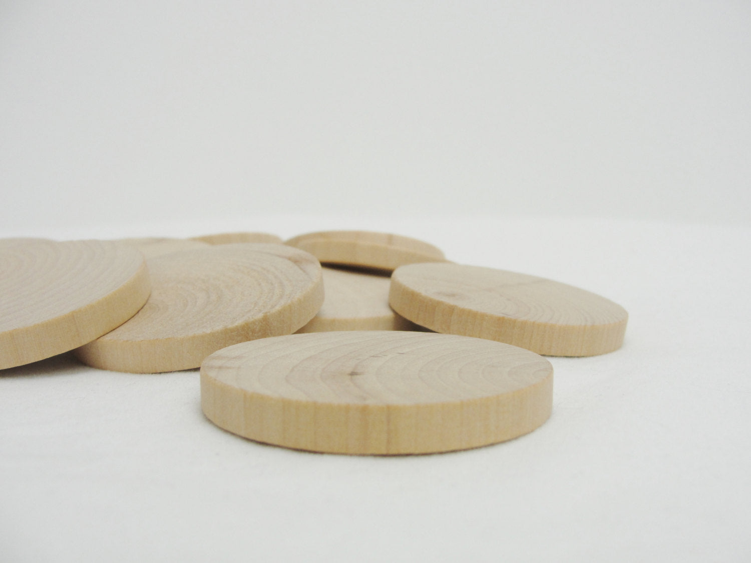 25 Wood 2 Inch Circles, Wood Disc, Wooden Disk 2 X 1/4 Thick Unfinished DIY  