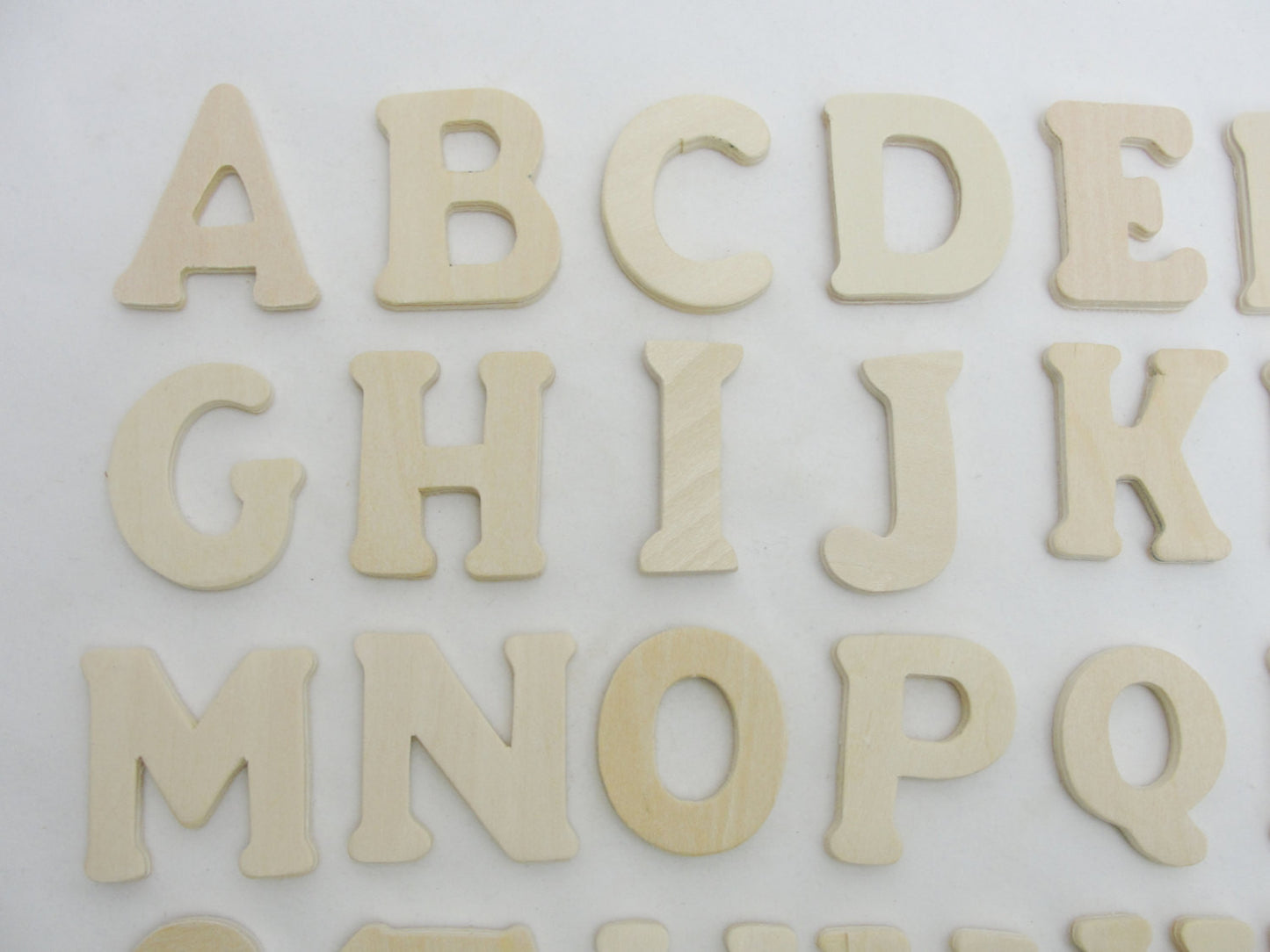 Wooden Alphabet letters 1.5 inches tall - Wood parts - Craft Supply House